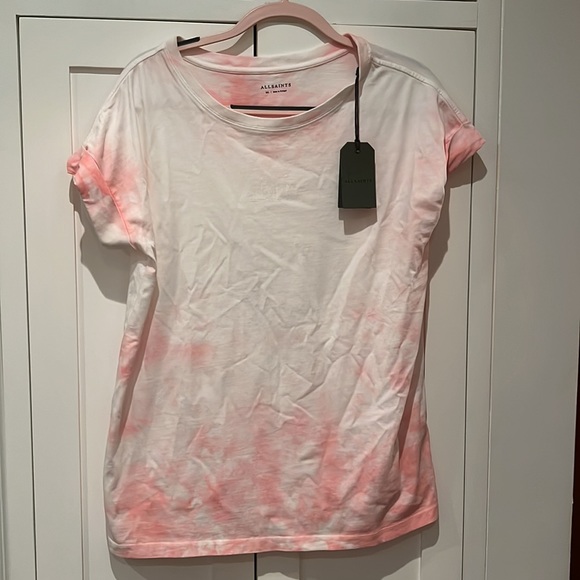 NWT All Saints Tie Dye Stamp Imogen T-Shirt - Picture 2 of 7